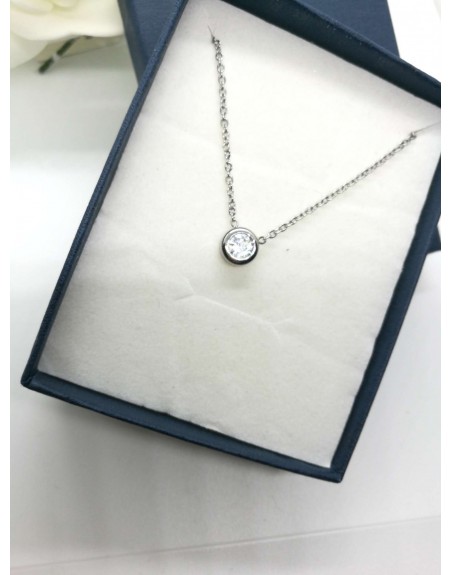 Collana acciaio punto luce 7mm