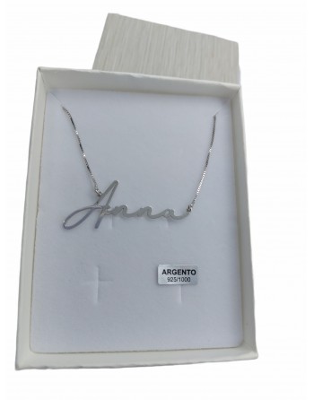 Collana argento 925 qualsiasi nome