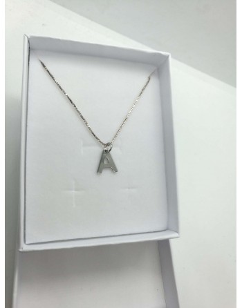 Collana argento con lettera