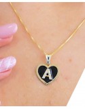 Collana argento925 bagnato oro giallo  con lettera