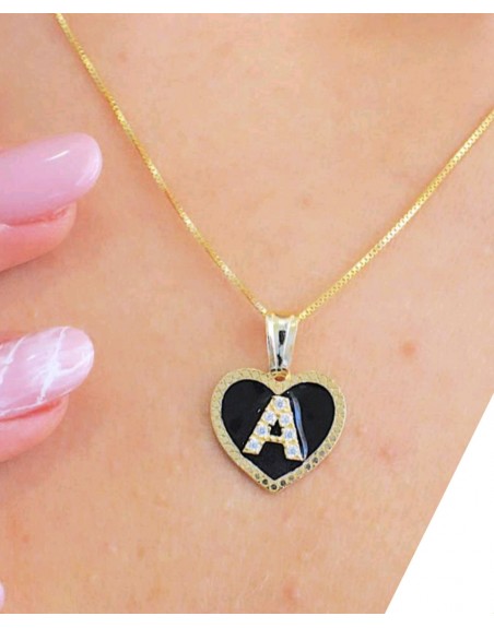 Collana argento925 bagnato oro giallo  con lettera