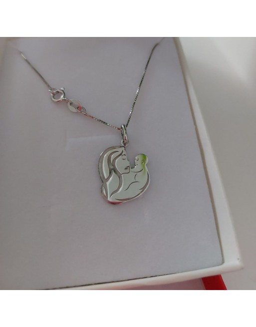 Collana argento925 con ciomndolo mamma