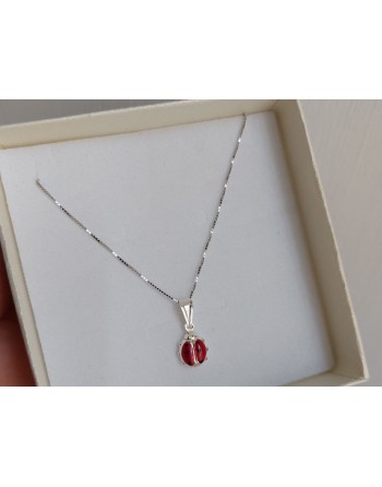 Collana argento925 con coccinella