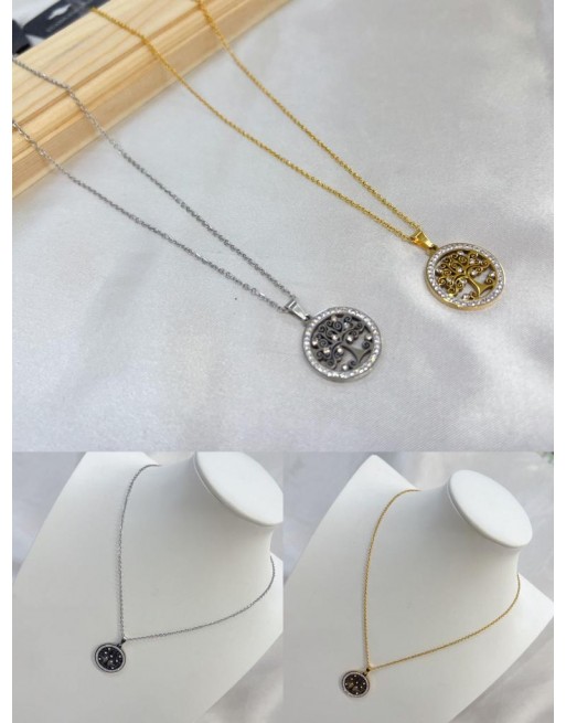 Collana con albero della vigta lunghezza 55 cm