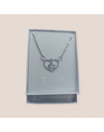 Collana con corona zirconata