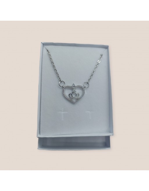 Collana con corona zirconata