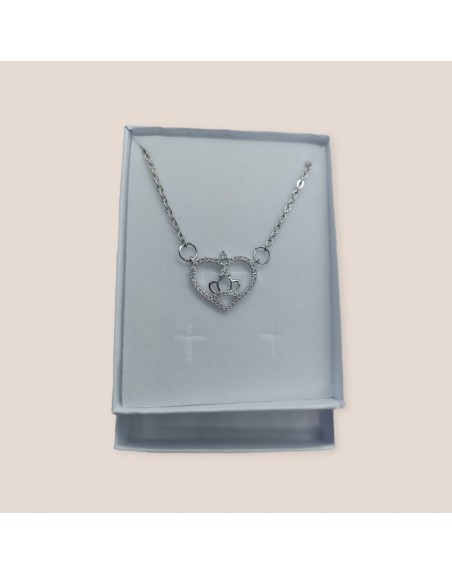 Collana con corona zirconata