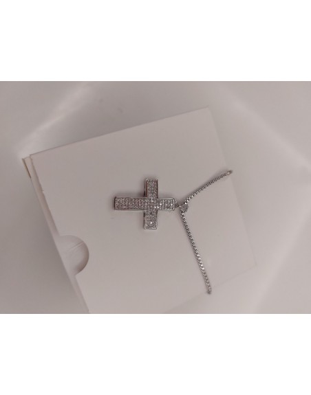 Collana con croce zirconata misura 2 cm
