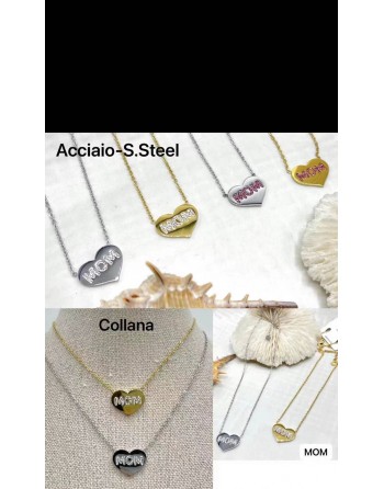 Collana con cuore mom