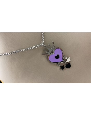 Collana con cuore sacro colorato