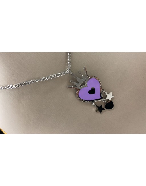 Collana con cuore sacro colorato