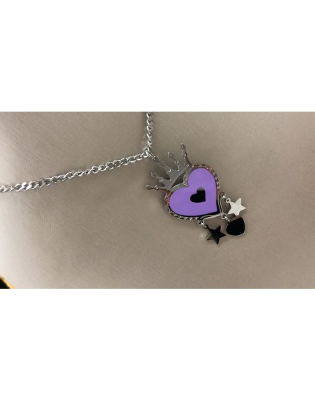 Collana con cuore sacro colorato