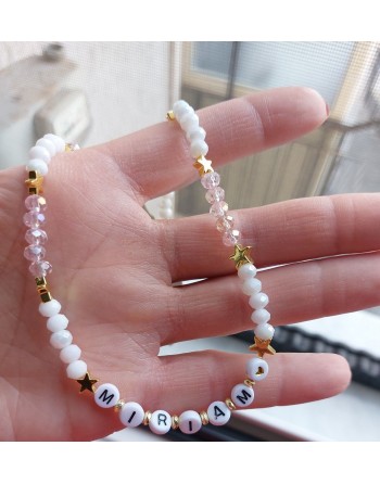 Collana con nome e perline personalizzata