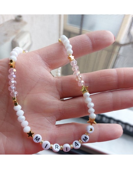 Collana con nome e perline personalizzata