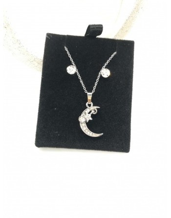 Collana con orecchini luna