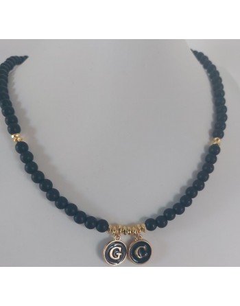 Collana con perle medie circa 5 mm comn lettere