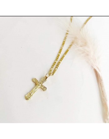 Collana croce colore oro