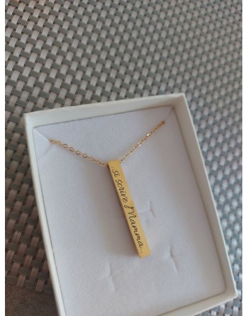Collana cuboide con incisione