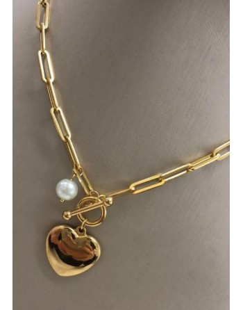 Collana cuore acciaio inossidabile