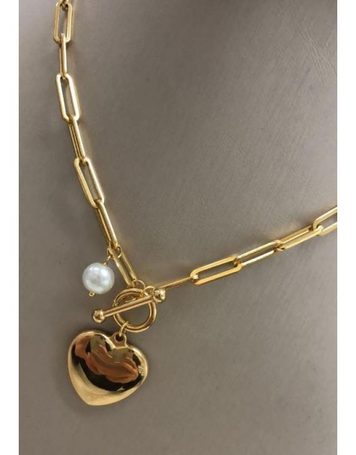 Collana cuore acciaio inossidabile
