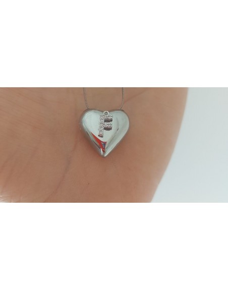 Collana cuore con lettera personalizzata