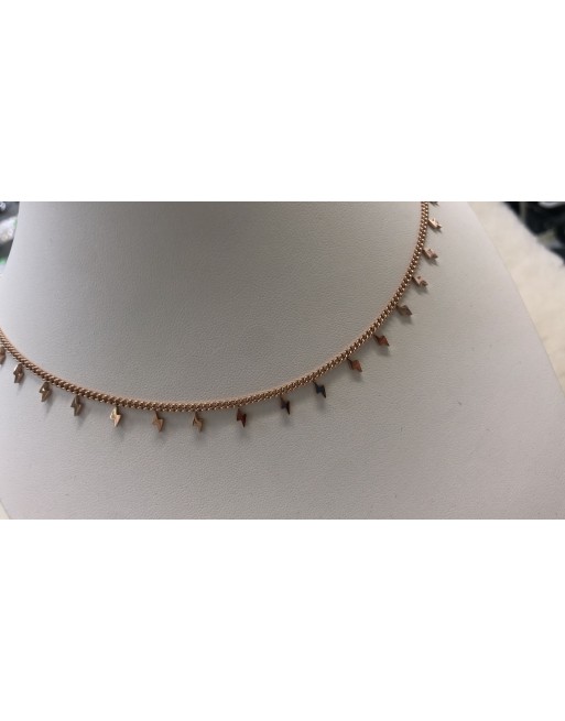 Collana doppia con fulmini oro rosa