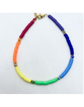 Collana gommini colorati realizzata a mano