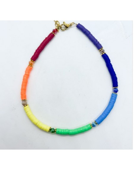 Collana gommini colorati realizzata a mano