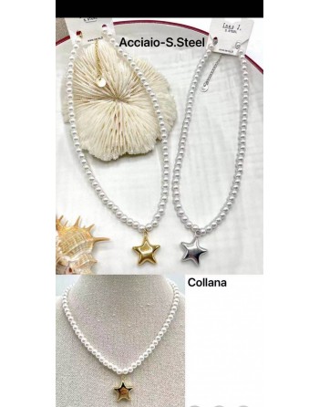 Collana perle con stella