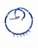 Collana perline colorate con nome zirconato
