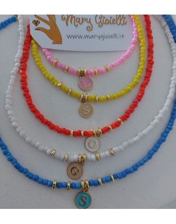 Collana perline realizzata a mano