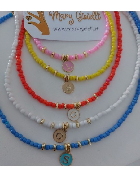 Collana perline realizzata a mano