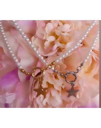 Collana perline realizzata a mano con  stella