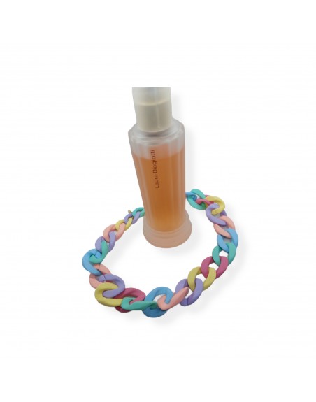 Collana plastica catena doppia colorata