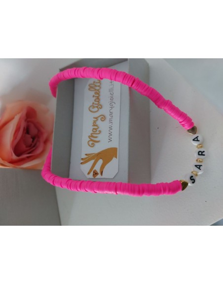collana realizzata a mano con gommini colorati