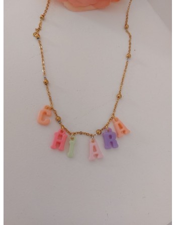 Collana realizzata a mano con nome