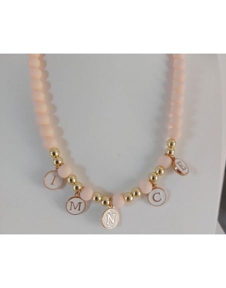 Collana realizzata a mano con palline colorate qualsiasi lunghezza