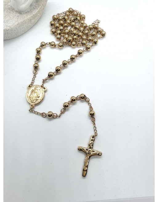 Collana rosario acciaio inossidabile