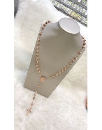 Collana rosario doppio lunghezza 65 cm
