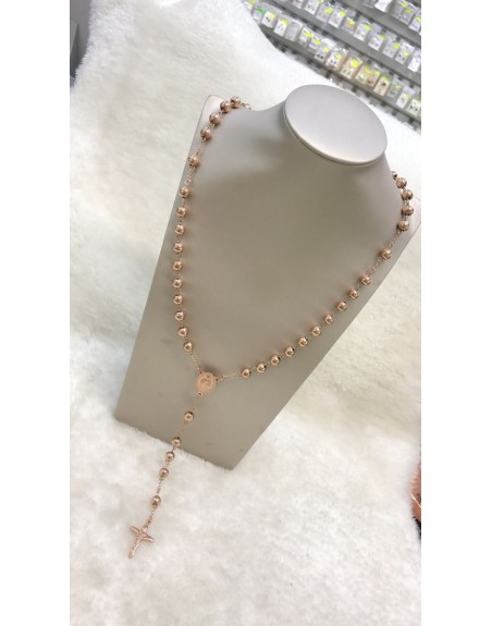 Collana rosario doppio lunghezza 65 cm