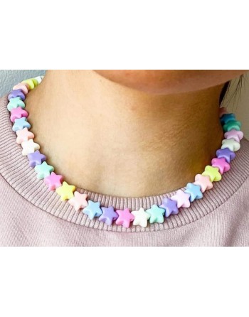 Collana stelle colorate realizzata a mano