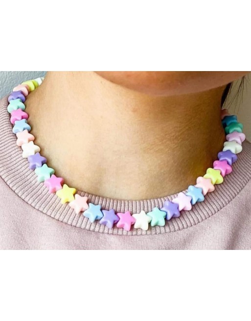 Collana stelle colorate realizzata a mano