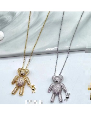 Collana teddy brillantinato cm 10  lunghezza collana cm65