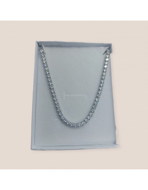 Collana tennis bianco