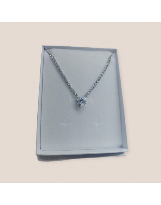 Collana tennis con cuore
