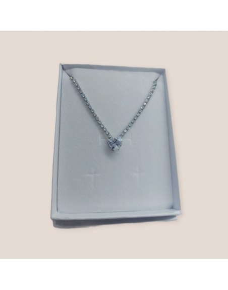 Collana tennis con cuore