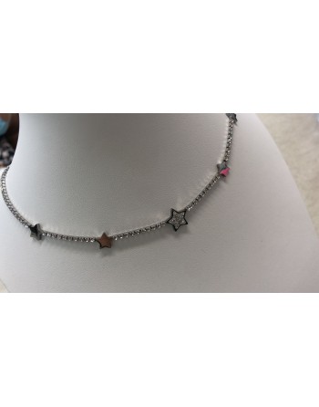 Collana tennis con stelle