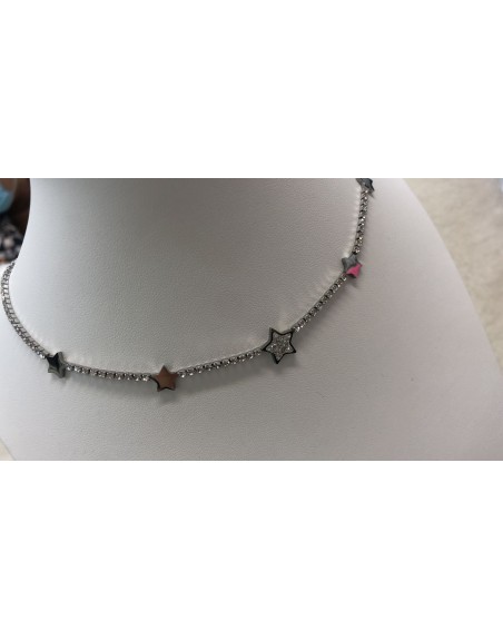 Collana tennis con stelle