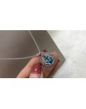 Collana uomo acciaio inossidabile con ancora blu