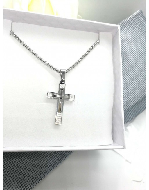 Collana uomo cm 55/60 con croce